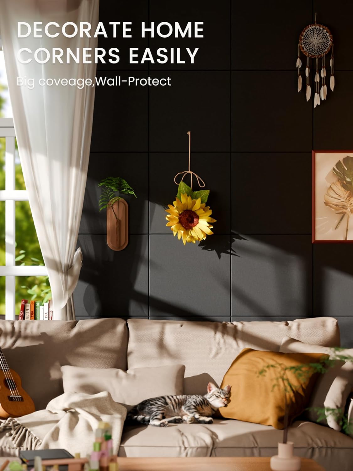 Large Felt Wall Tiles with Pushpins