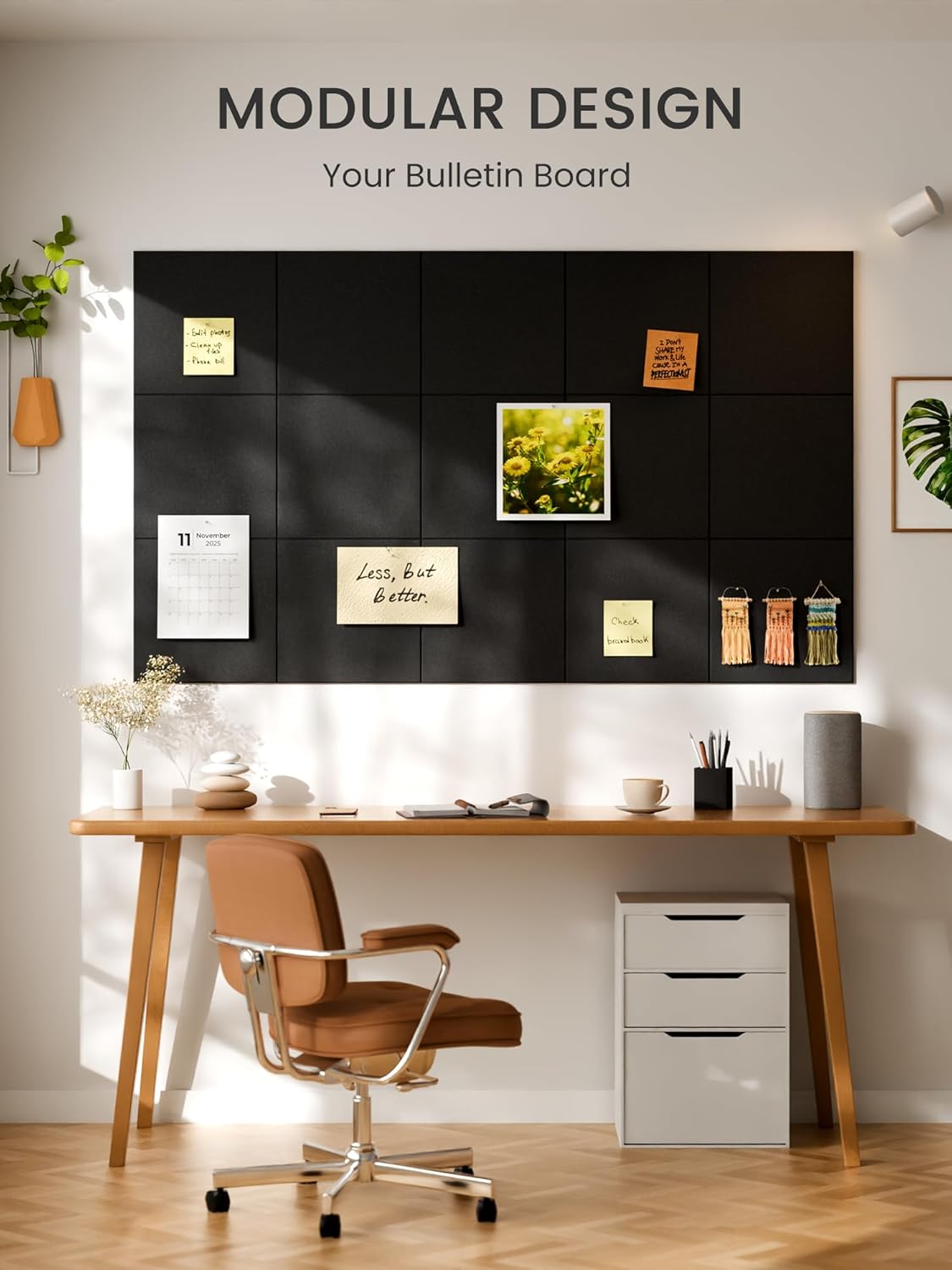 Large Felt Wall Tiles with Pushpins