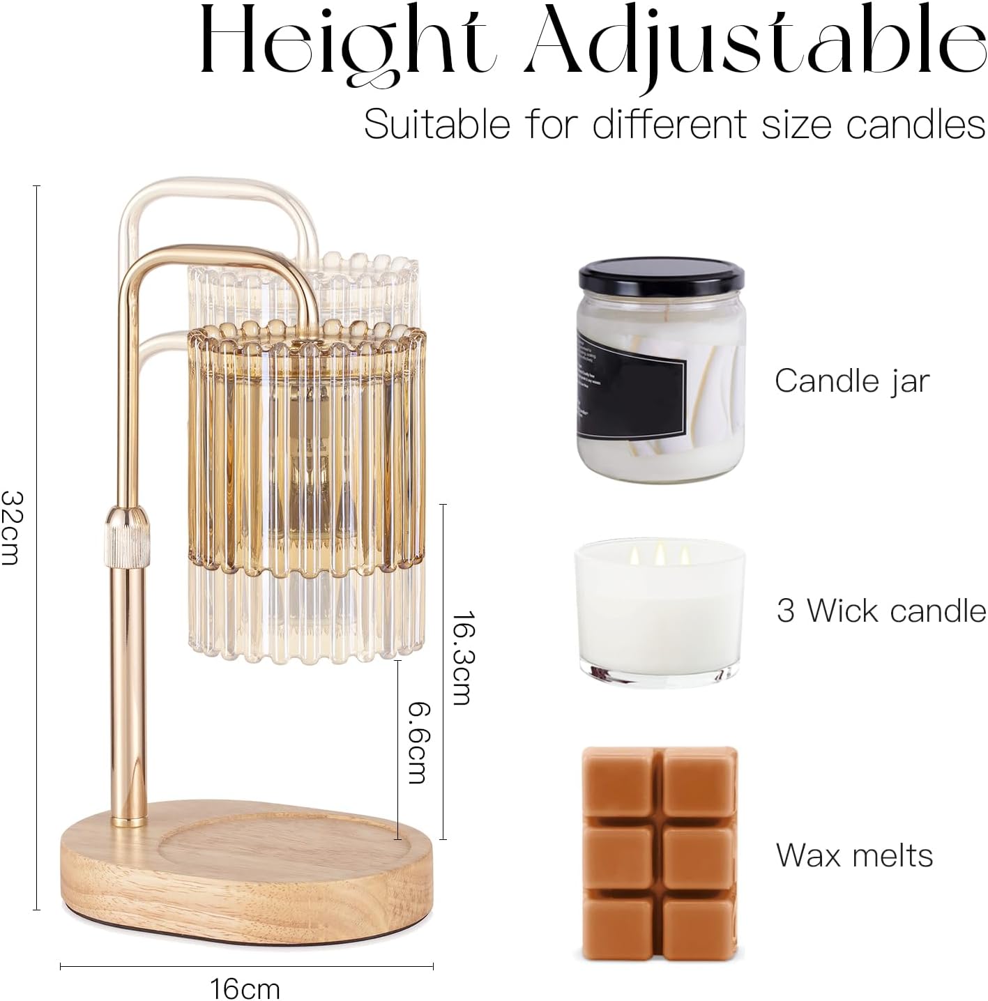 Candle Warmer Lamp with Timer & Bulbs