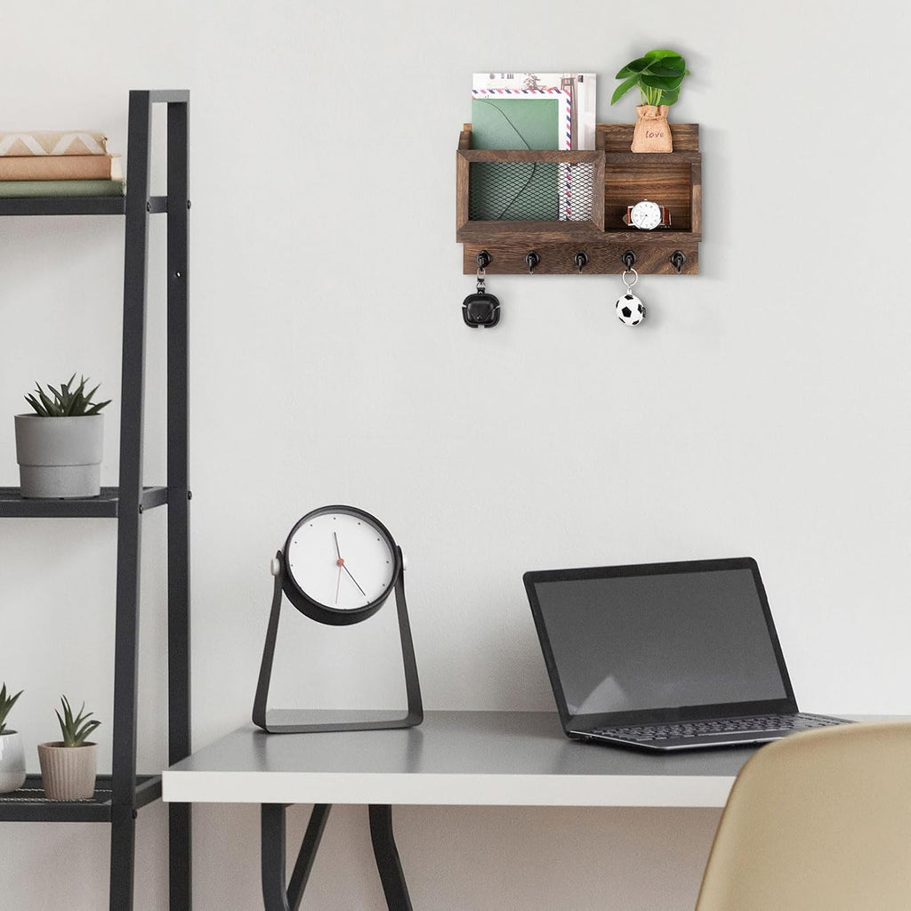 Wall Mount Key and Mail Holder