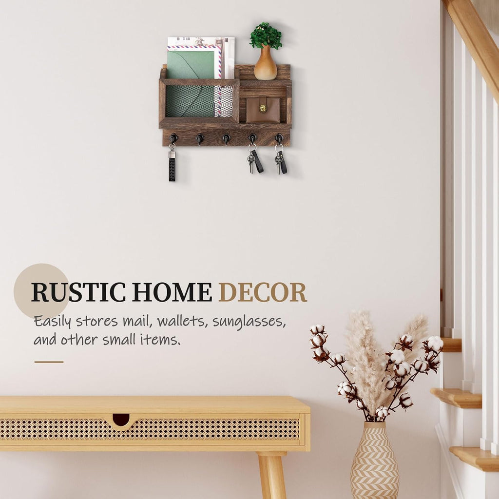 Wall Mount Key and Mail Holder